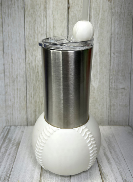 Baseball Straw Topper