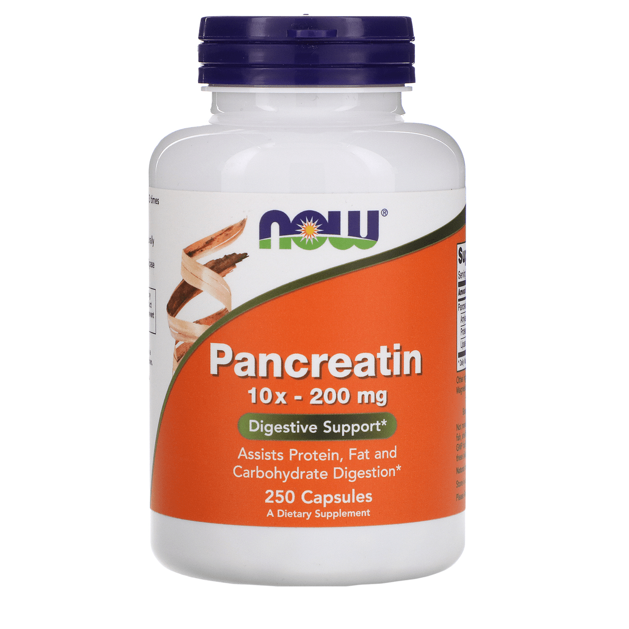 NOW Pancreatin 250 Caps Digestive Support