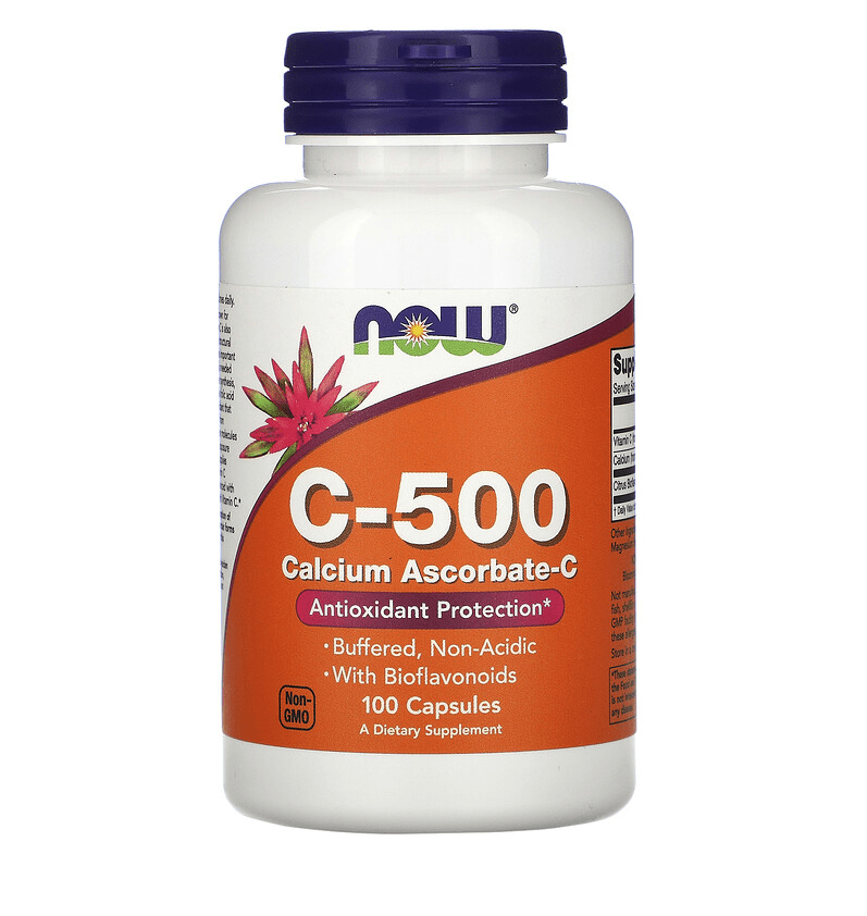 Now Foods C500 Calcium AscorbateC 100 Capsules Best Price Nutrition