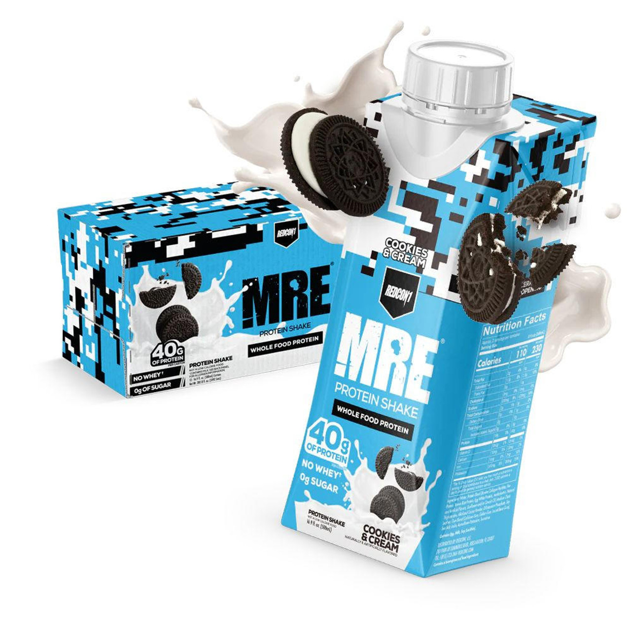 MRE Protein Shake Real WholeFood with 40 gr. of Protein - Milk