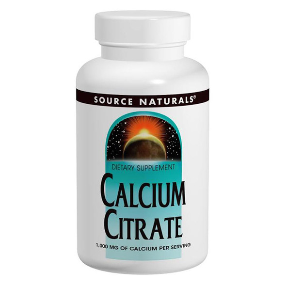  Source Naturals Calcium Citrate 1000mg 180 Tabs 