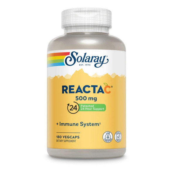  Solaray Reacta-C w/Bioflavonoids 500mg 180 Caps 