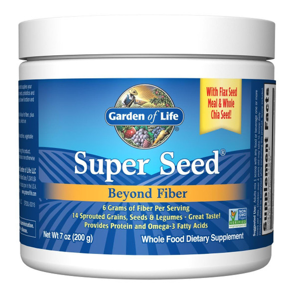  Garden of Life Super Seed Beyond Fiber w/ Flax Seed 200 grams 