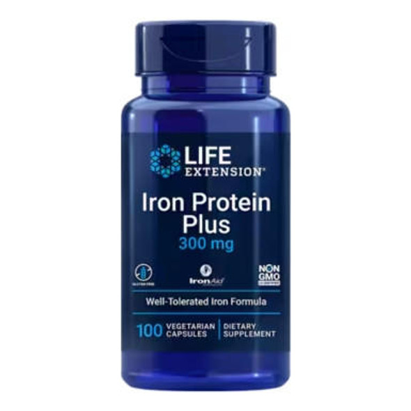  Life Extension Iron Protein Plus 300mg 100 Caps 