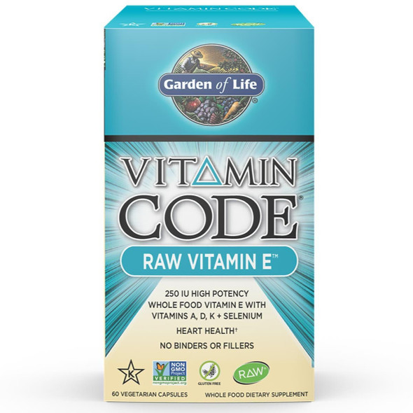  Garden of Life Vitamin Code Raw Vitamin E 60 Vege Caps 