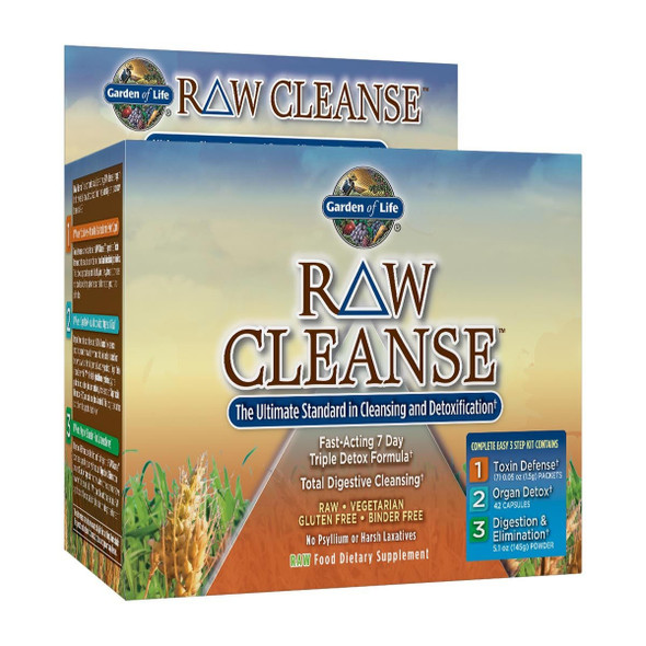  Garden of Life Raw Cleanse Fast-Acting 7 Day Triple Detox Formula 