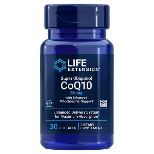  Life Extension Super Ubiquinol CoQ10 with Enhanced Mitochondrial Support 50mg 100SG 
