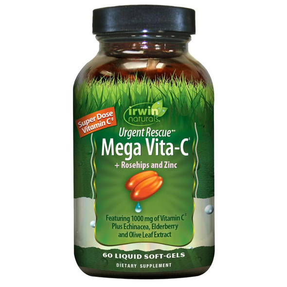  Irwin Naturals Mega Vita-C 60 Softgels 