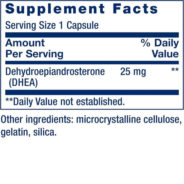  Life Extension DHEA 25mg 100 Tabs 
