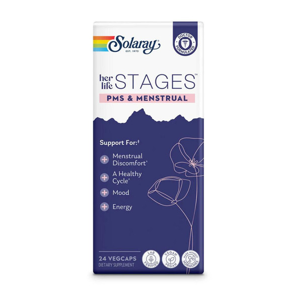  Solaray Her Life Stages PMS & Menstrual 24 Capsules 