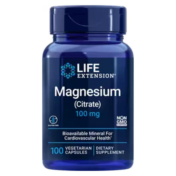  Life Extension Magnesium Citrate 100mg 100 Caps 