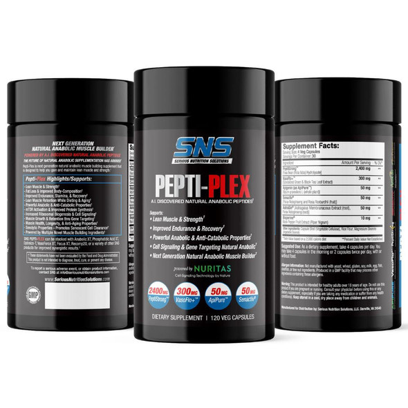  Serious Nutrition Solutions Pepti-Plex 120 Veg Caps 