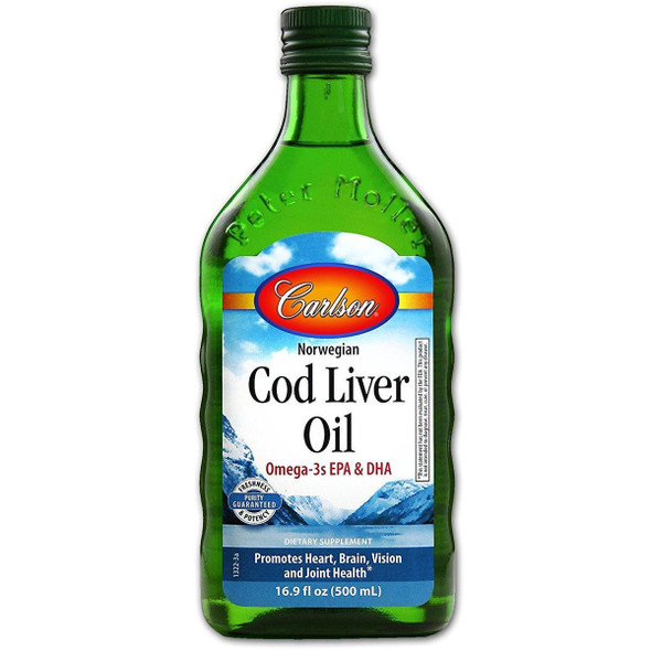  Carlson Norwegian Cod Liver Oil Unflavored 500ml 