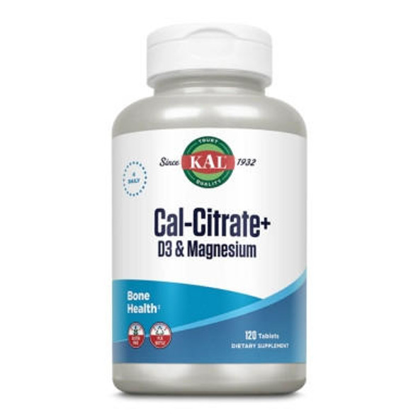  Kal Cal Citrate w/ Vitamin D-3 and Magnesium 120 Tabs 