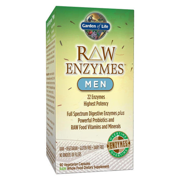  Garden of Life Raw Enzymes Men 90 Vege Caps 