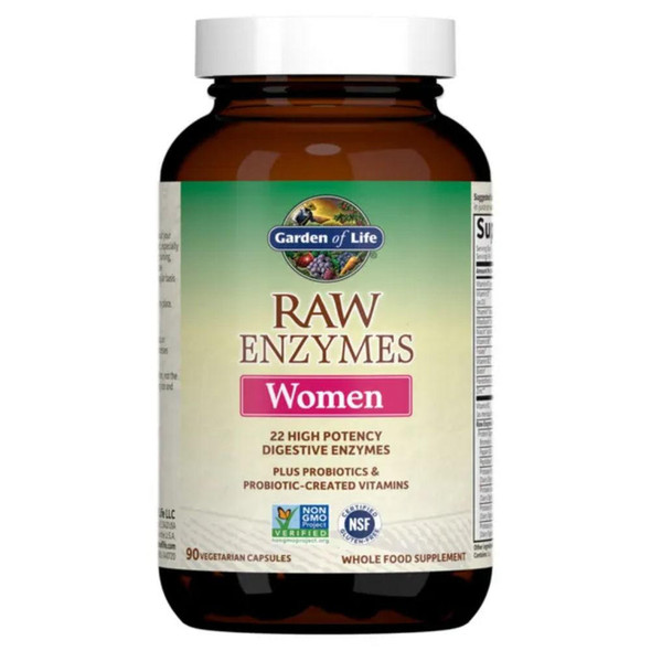  Garden of Life Raw Enzymes Women 90 Vege Caps 