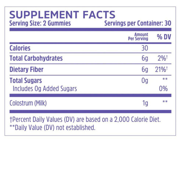 ZHOU Zhou Colostrum Gummies Natural Peach 60 Count 