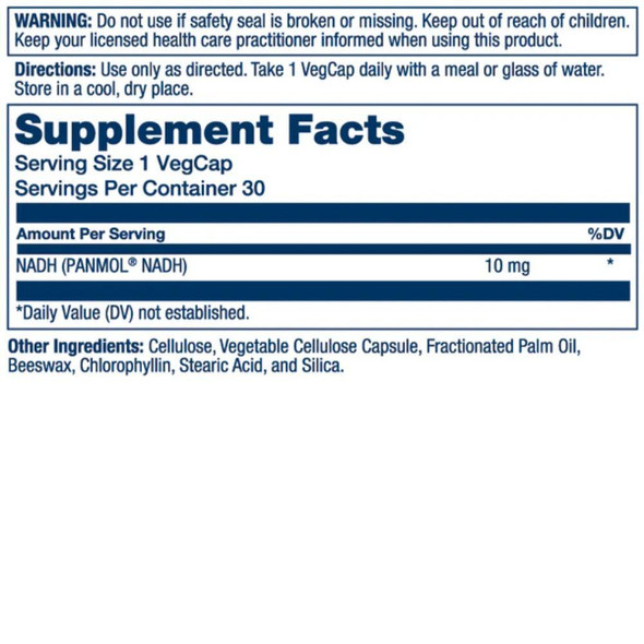  Solaray NADH 10mg 30 Capsules 