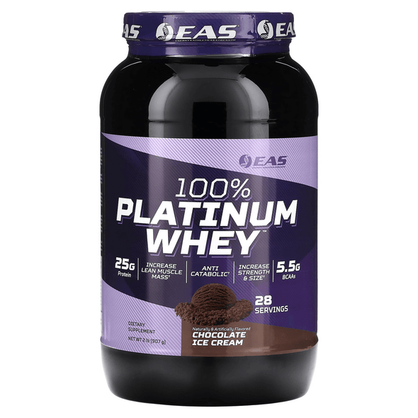  CLEARANCE: EAS 100% Platinum Whey 2lbs Chocolate Ice Cream EXP 01/2026 