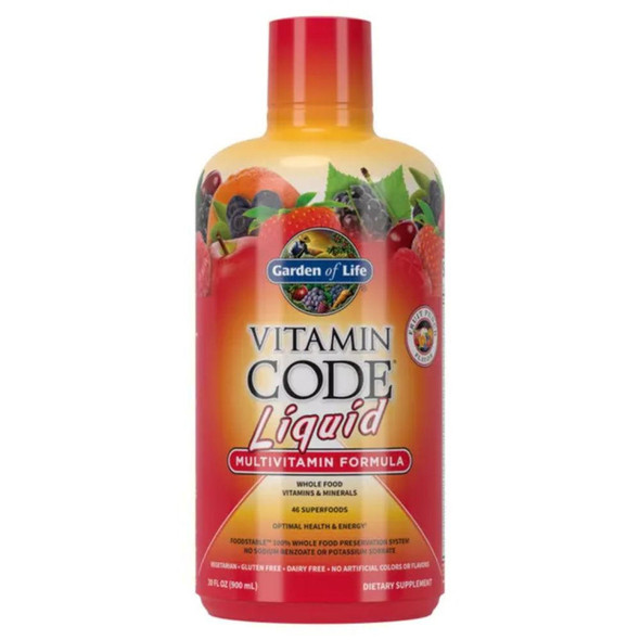  Garden of Life Vitamin Code Liquid New Fruit Punch Flavor 30 Fl Oz 