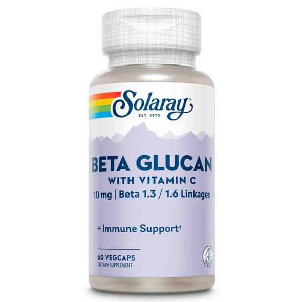  Solaray Beta Glucan 10mg Enhanced with Vitamin C 60 caps 