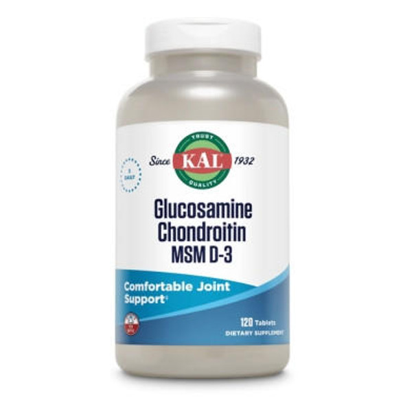  Kal Glucosamine Chondroitin MSM D-3 120 Tabs 