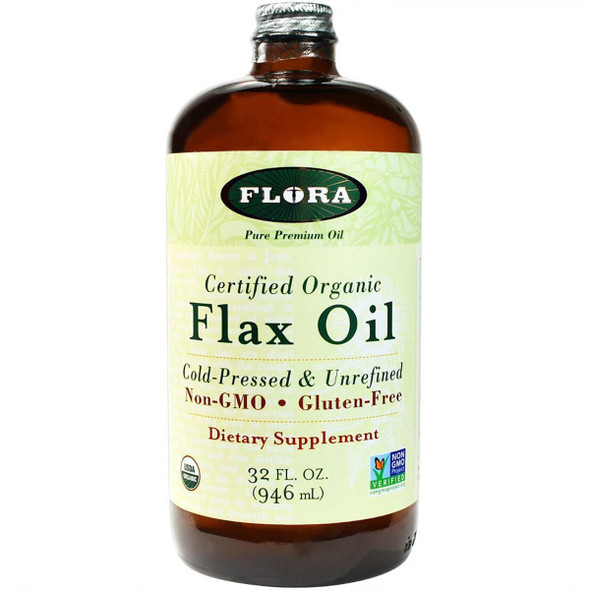 Flora (Udo's Choice) Flora Certified Organic Flax Oil 32 oz 