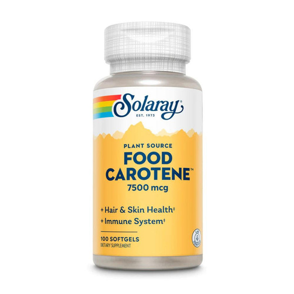  Solaray Plant Source Food Carotene 25,000 IU 100 Softgels 