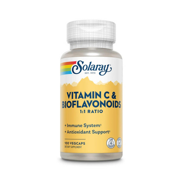  Solaray Super Bio-Plex Vitamin C and Bioflavonoids 100 Capsules 