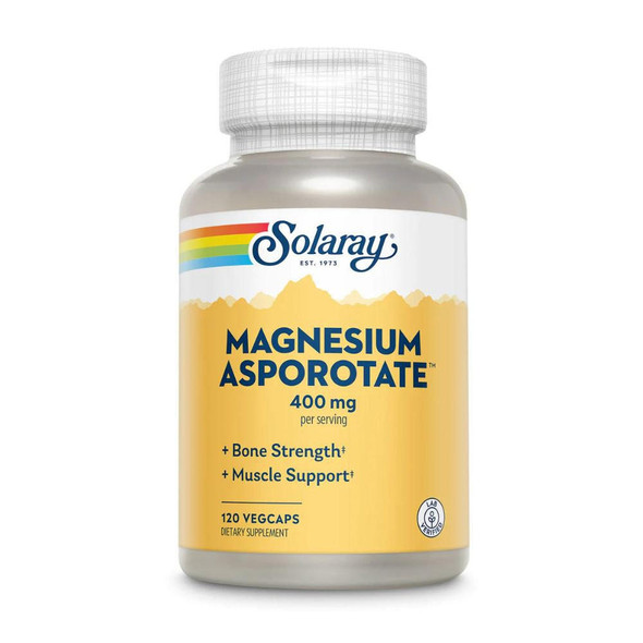  Solaray Magnesium Asporotate 400mg 120 Capsules 