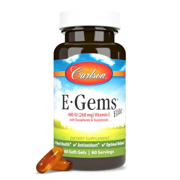  Carlson E-Gems Elite 400 IU 60 Softgels 