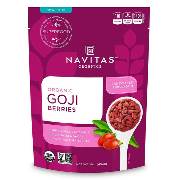  Navitas Naturals Sun-Dried Goji Berries (Certified Organic) 16 Oz 