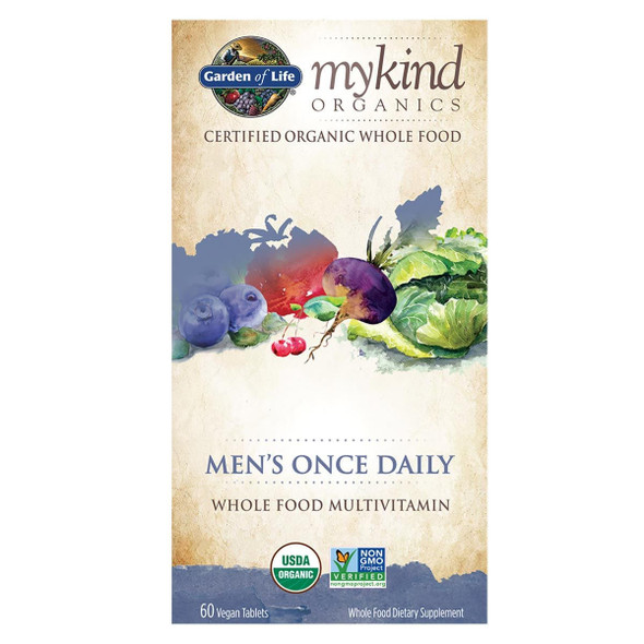 Garden of Life MyKind Organics Men's Once Daily (Non-GMO) 60 Tabs 