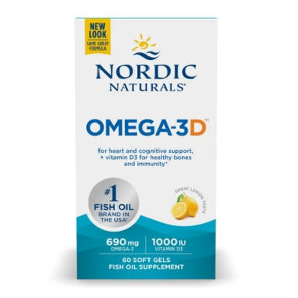  Nordic Naturals Omega-3D 60 SoftGels 