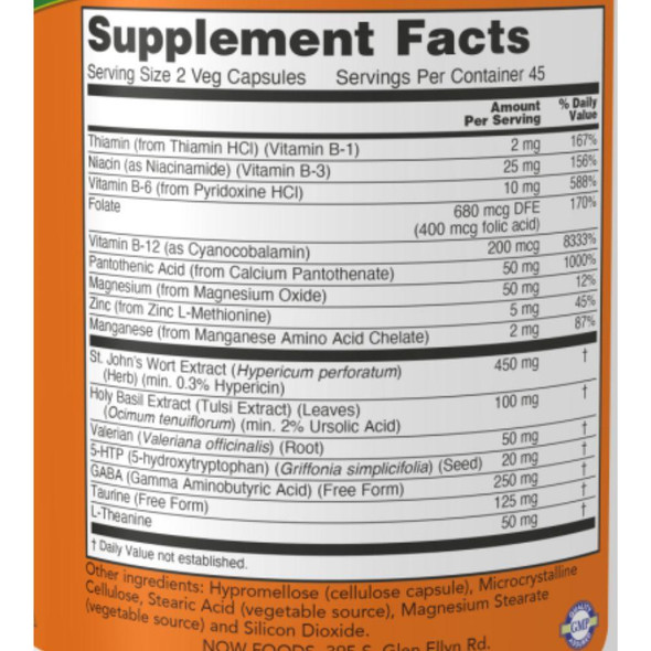  Now Foods Mood Support w/ St Johns Wort 90 Caps 