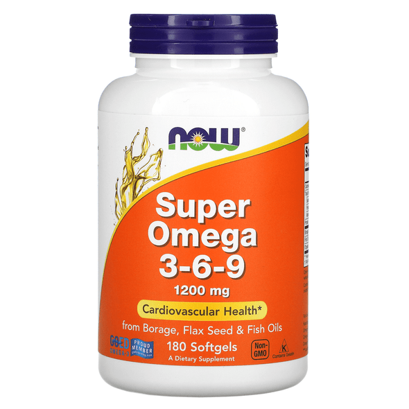  Now Foods Super Omega 3-6-9 1200 Mg 180 Softgels 