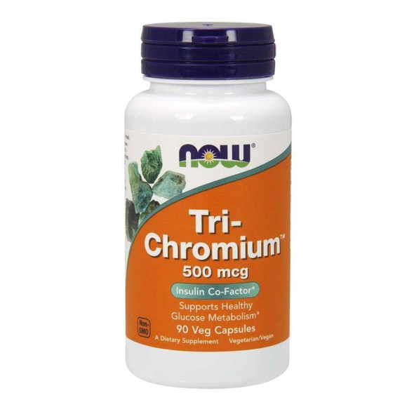  Now Foods Tri-Chromium 500 Mcg 90 Vegetable Capsules 