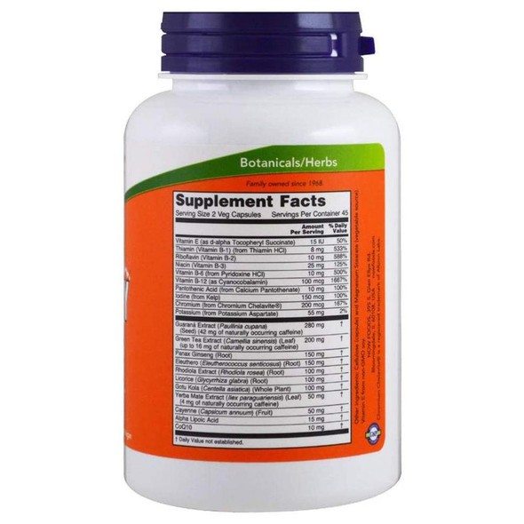  Now Foods Energy Boost 90 Capsules 