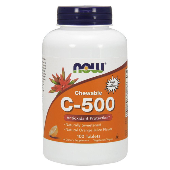  Now Foods C-500 Chewables Orange 100 Tablets 