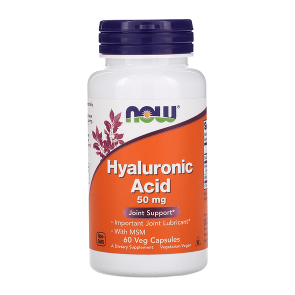  Now Foods Hyaluronic Acid 50 Mg + MSM 60 Vegetable Capsules 