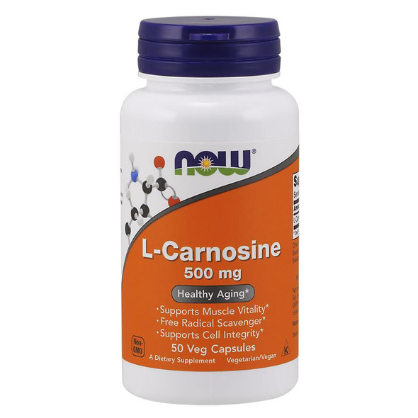  Now Foods Carnosine 500 Mg 50 Vegetable Capsules 