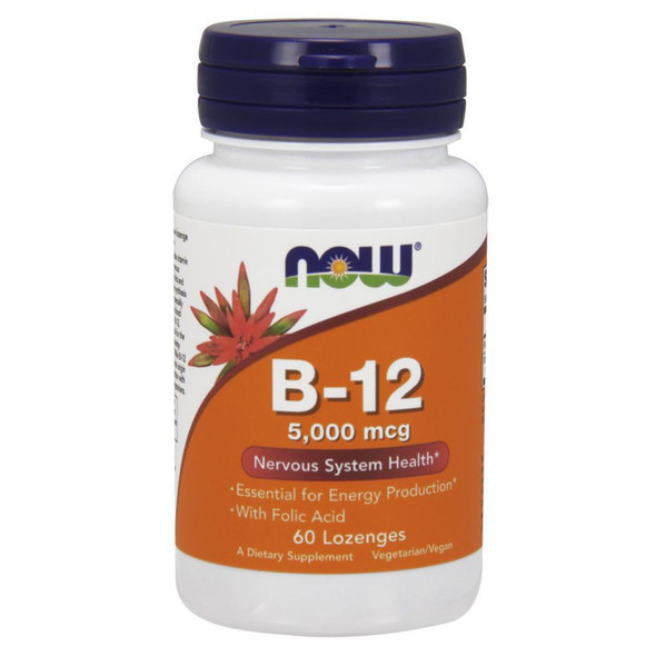  Now Foods B-12 5000 Mcg + Folic 60 Tablets 