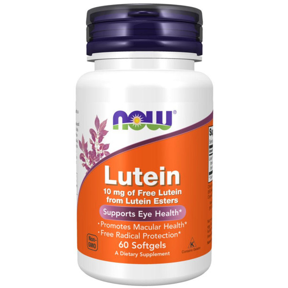  Now Foods Lutein 10mg 60 Softgels 