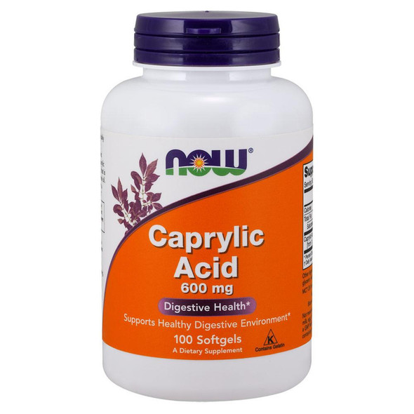  Now Foods Caprylic Acid 600 Mg 100 Softgels 