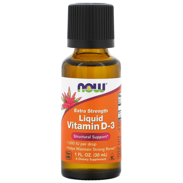  Now Foods Ex Str Liquid Vit D-3 1000 IU / Drop 1 Fl Oz 