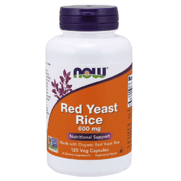  Now Foods Red Yeast Rice 600 Mg Org 120 Vegetable Capsules 