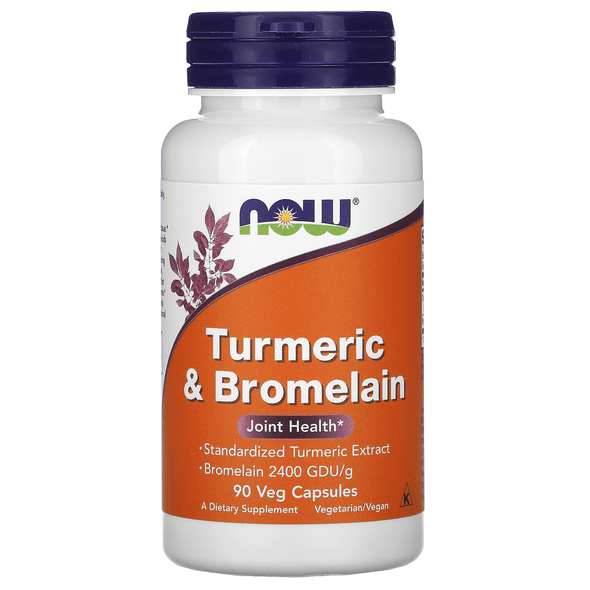  Now Foods Turmeric & Bromelain 90 Capsules 