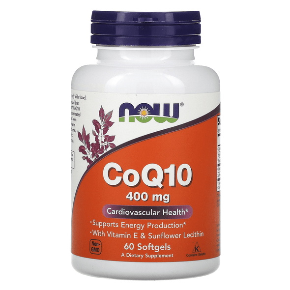  Now Foods CoQ10 w/Lecithin & Vitamin E 400mg 60 Softgels 