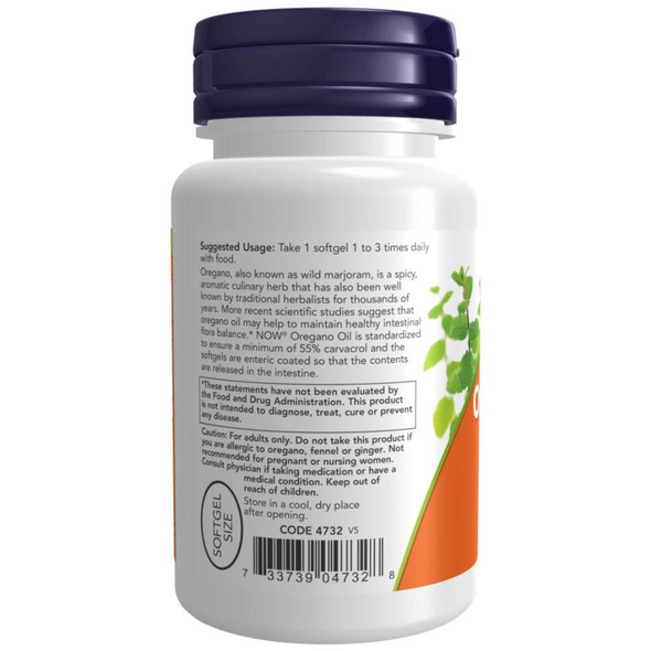  Now Foods Oregano Oil 90 Gels 