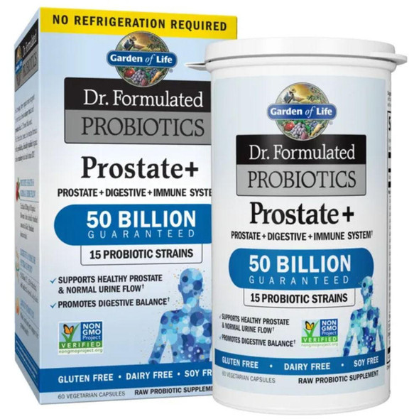  Garden of Life Dr. Formulated Probiotics Prostate+ 60 Vege Caps 